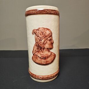 Old Sleepy Eye 1997 Western Stoneware Limited Edition Vase Dragonfly Cattail